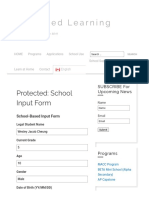 School Input Form - Advanced Learning-Wesley Cheung