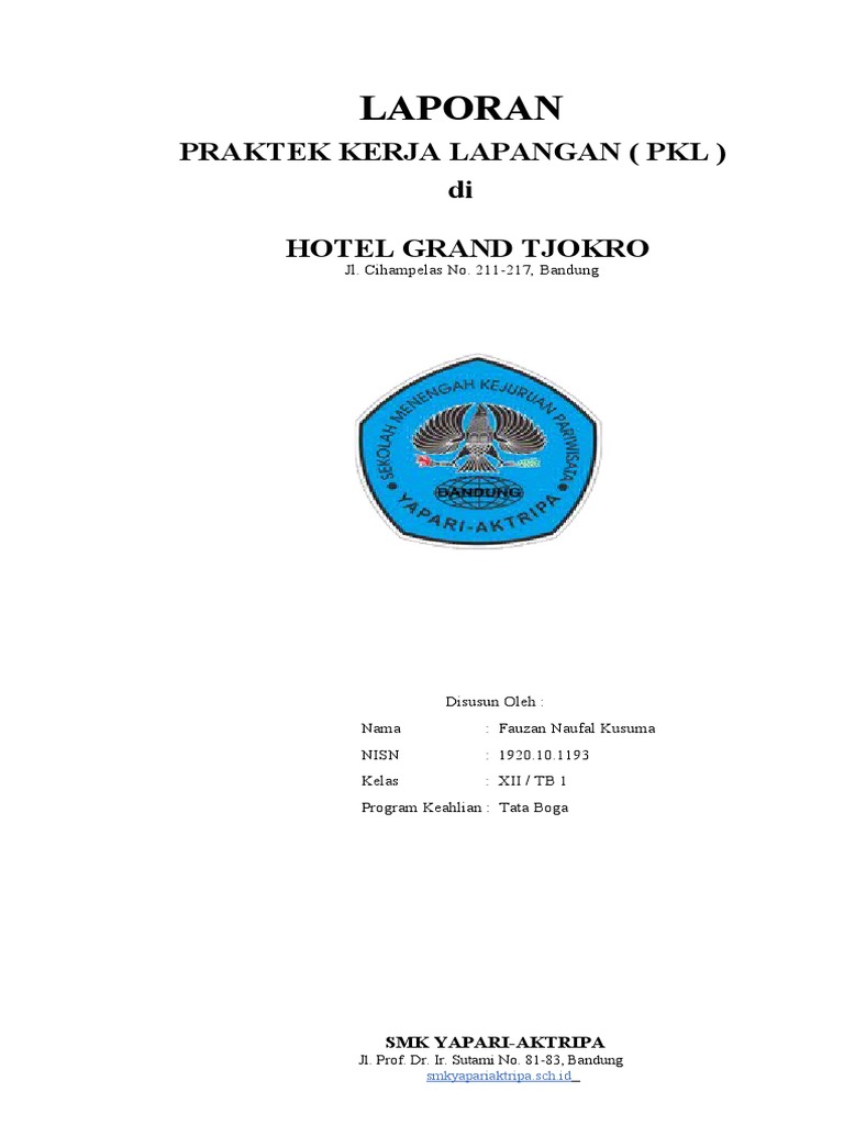 Cover Laporan PKL | PDF