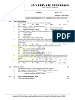 10th CBSE - Science - Chemical Reaction, Reflection of Light, Life Process (Set II)