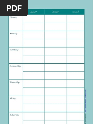 Weekly Menu