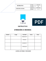 I-005 Instructivo Atención A Vecinos