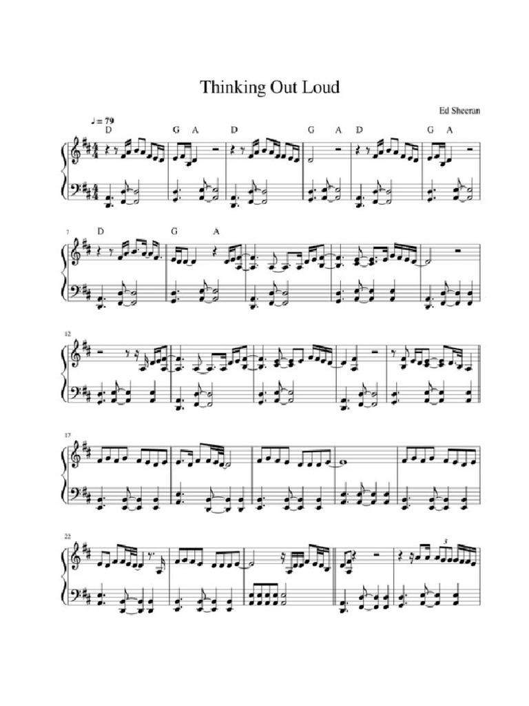 Ed sheeran thinking out loud pdf