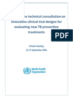Report of The Technical Consultation On Innovative Clinical Trial Designs For Evaluating New TB Preventive Treatments