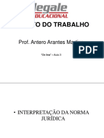 Direito Do Trabalho: Prof. Antero Arantes Martins