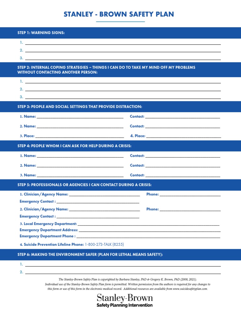StanleyBrownSafetyPlan8621 PDF