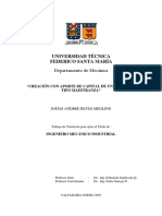 Creación Con Aporte de Capital de Una Empresa Tipo Maestranza