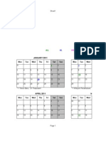 Monthly Calendar Sheet for PHG in 2011