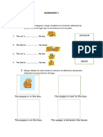 Worksheet Prepositions of Place