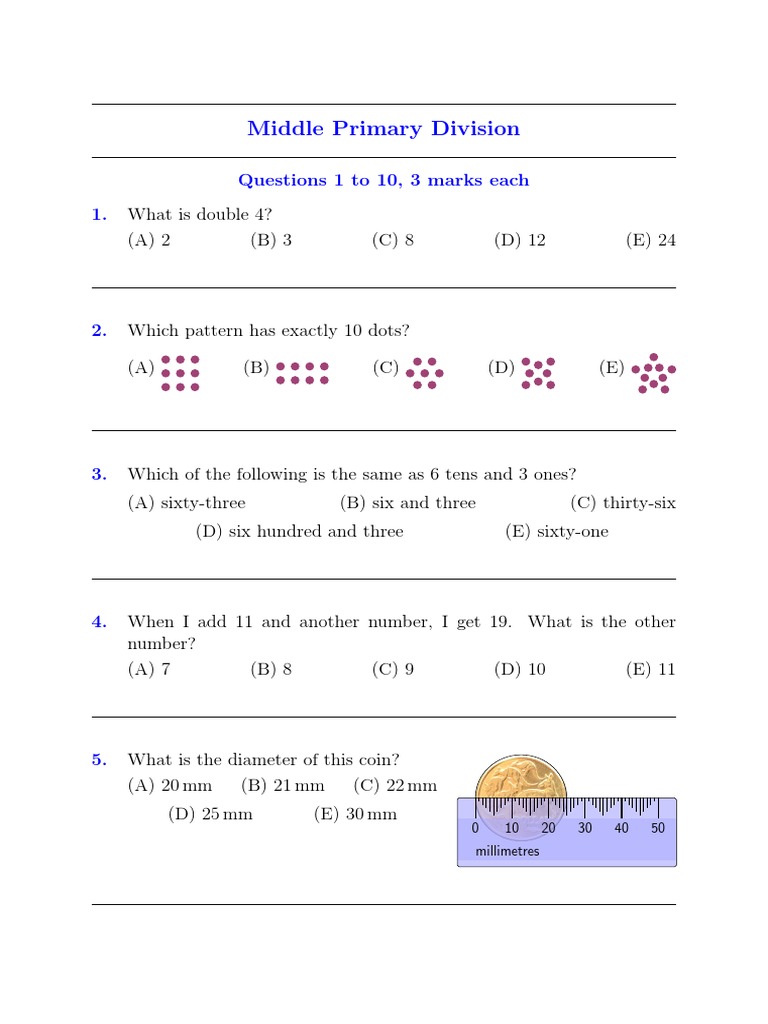 2018 Middle Primary | PDF