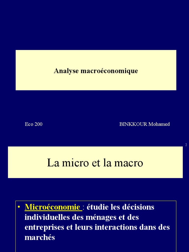 Analyse de la macroéconomie et PIB | PDF | Produit intérieur brut ...