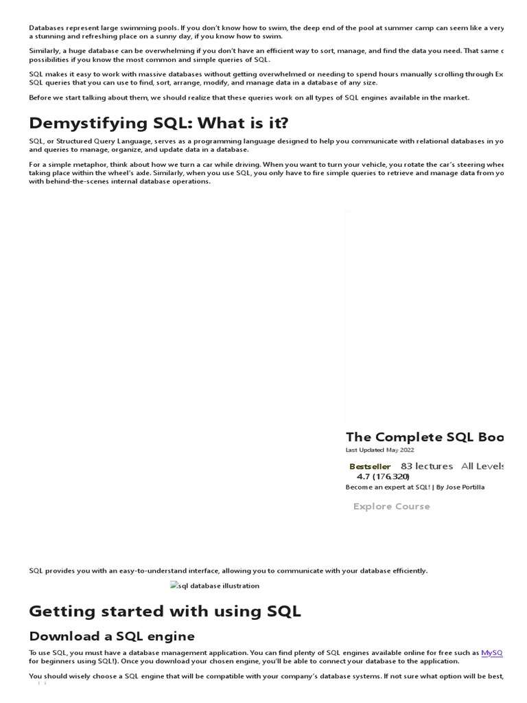 13 Common SQL Queries For Managing Data - Udemy Blog | PDF | Table ...