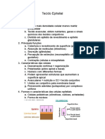 Tecido Epitelial - Resumo