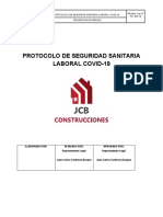 Protocolo de Seguridad Laboral Covid-19 JCB Construcciones