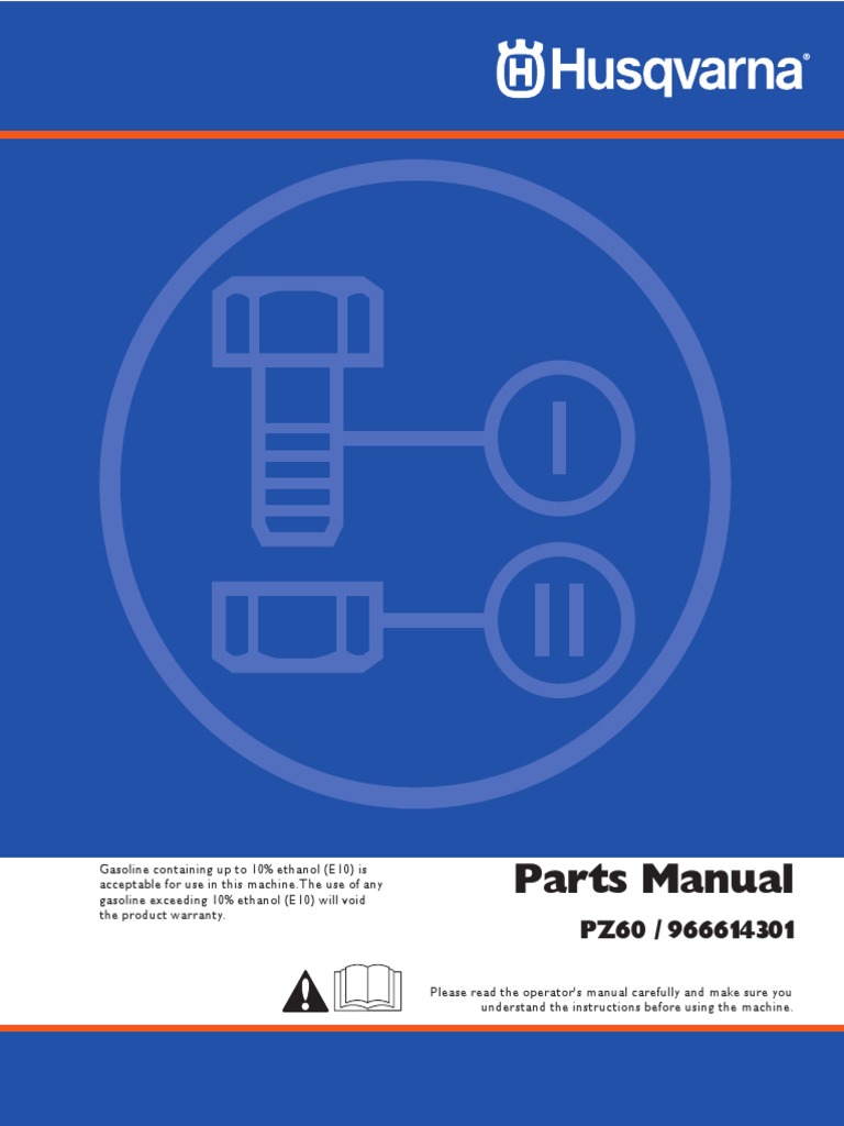 2017 Husqvarna Pz60 Parts Book I2013 Aaen pz60 115518027b PDF