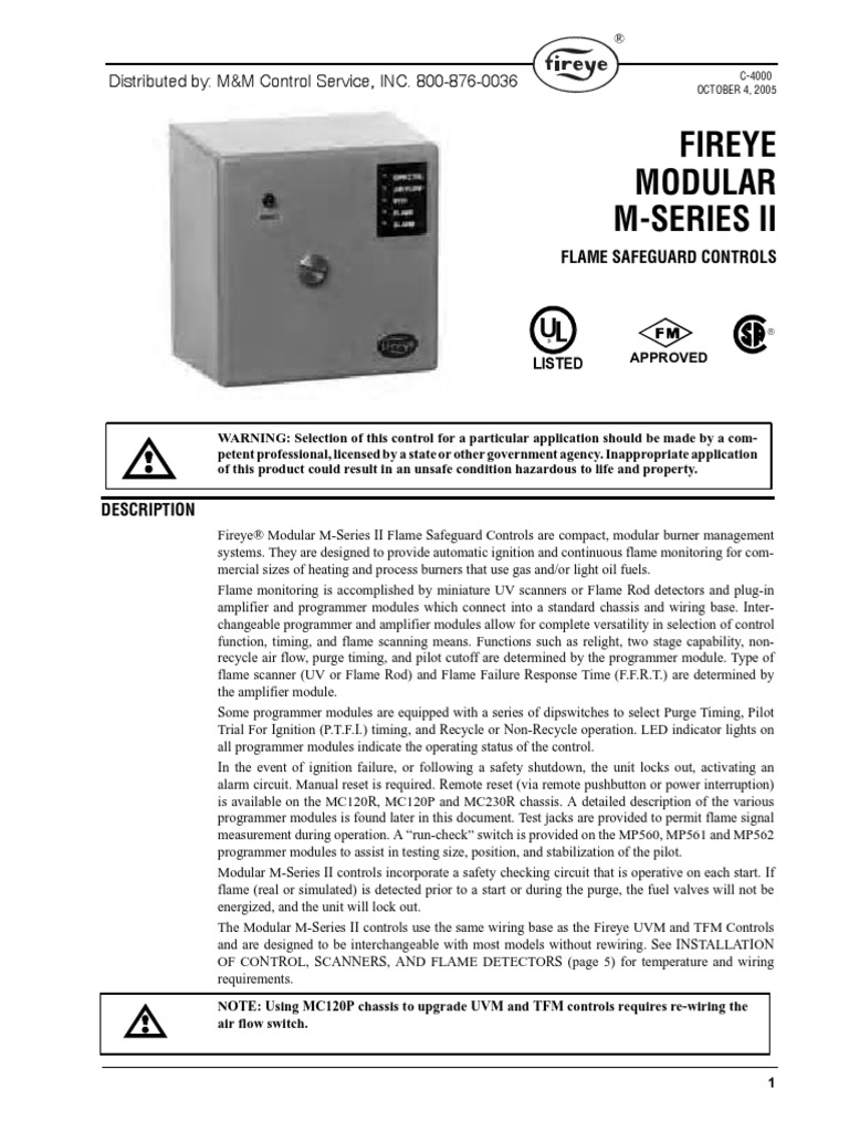 Distributed By M&M Control Service, INC. 8008760036 PDF