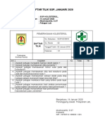 Daftar Tilik Pemeriksaan Kolesterol