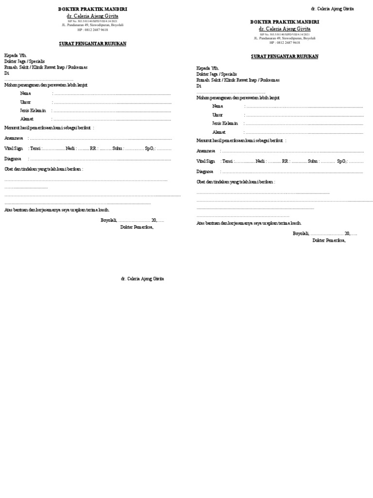 Rujukan Opname Rontgen | PDF