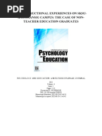 The Instructional Experiences On SKSU-Kalamansig Campus: The Case of Non-Teacher Education Graduates