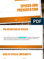 Speech and Presentation