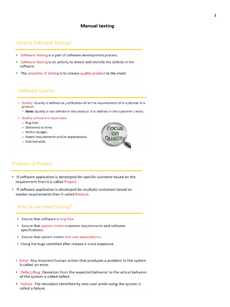Manual testing notes pdf