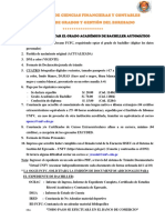 Requisitos para Bachiller en Contabilidad