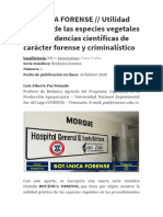 BOTANICA FORENSE - Utilidad Practica de Las Especies Vegetales Como Evidencias Cientificas de Caracter Forense y Criminalistico