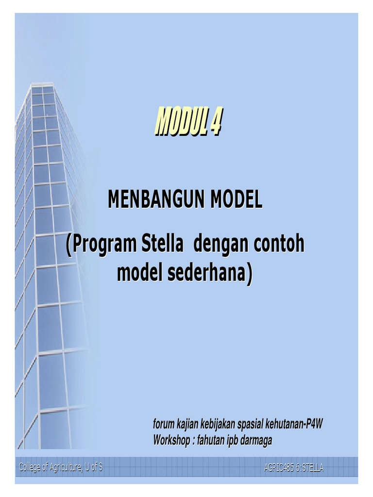 Membangun Model Program Stella | PDF