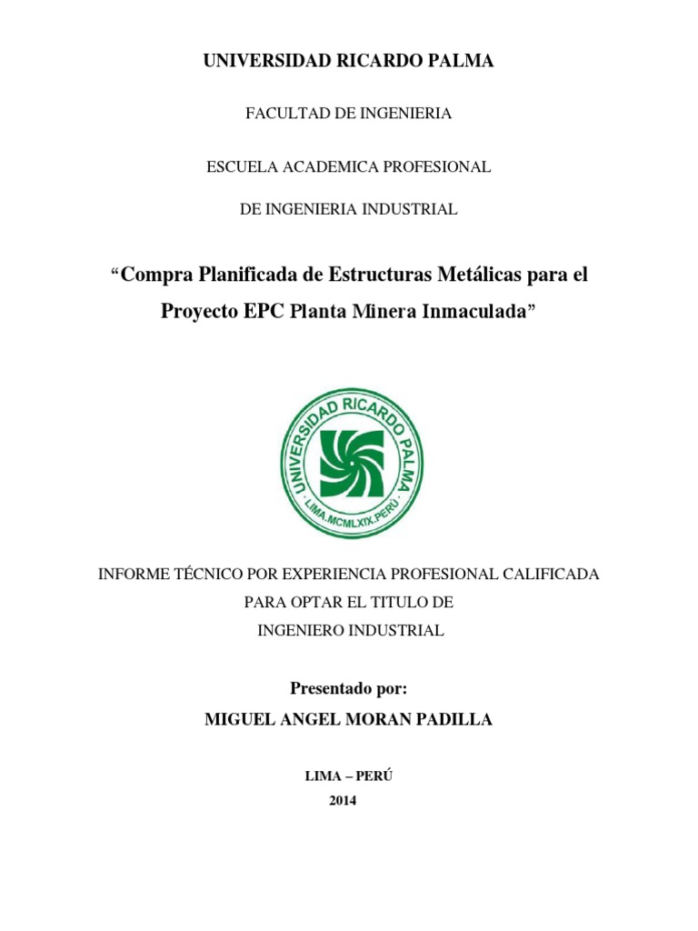 Compra Planificada de Estructuras Metálicas | PDF