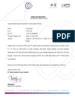 Surat Keterangan Kerja 