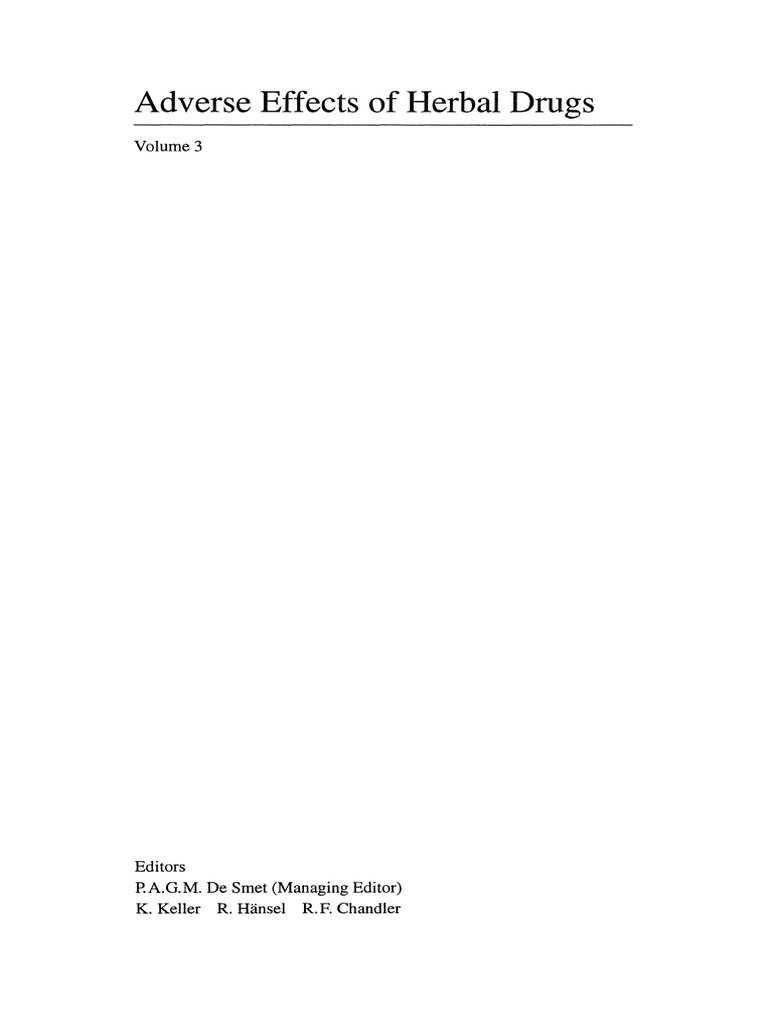 Adverse Effects of Herbal Drugs | PDF | Pharmacovigilance | Medicine