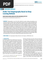 Arabic Text Steganography Based On Deep Learning Methods