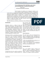 Relationship Between Mathematics PST' Self-Efficacy and Anxiety Investigating The Mediating Role of Mathematical Resilience