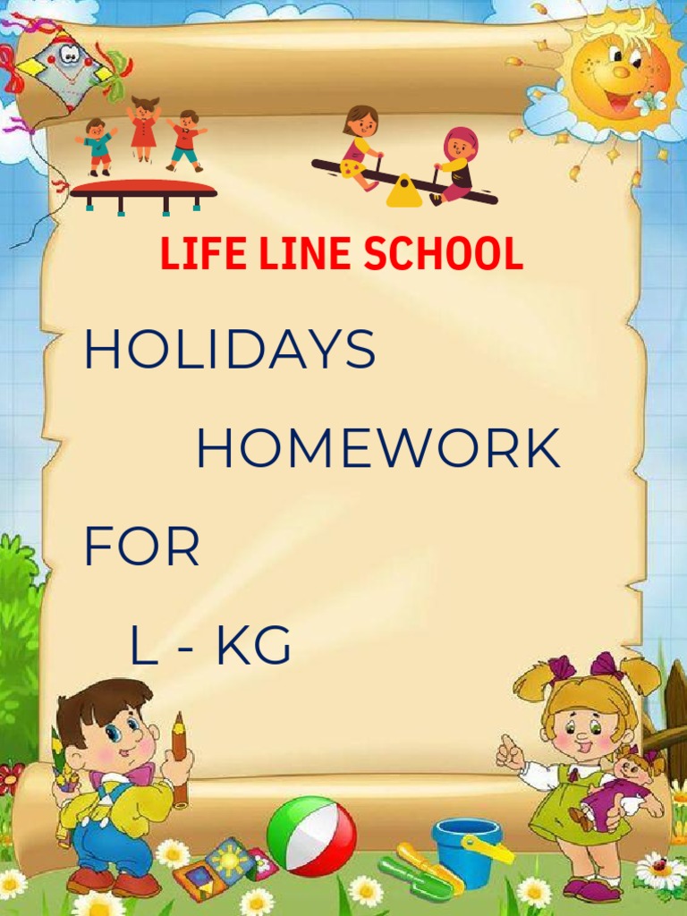 holiday homework for lkg class pdf