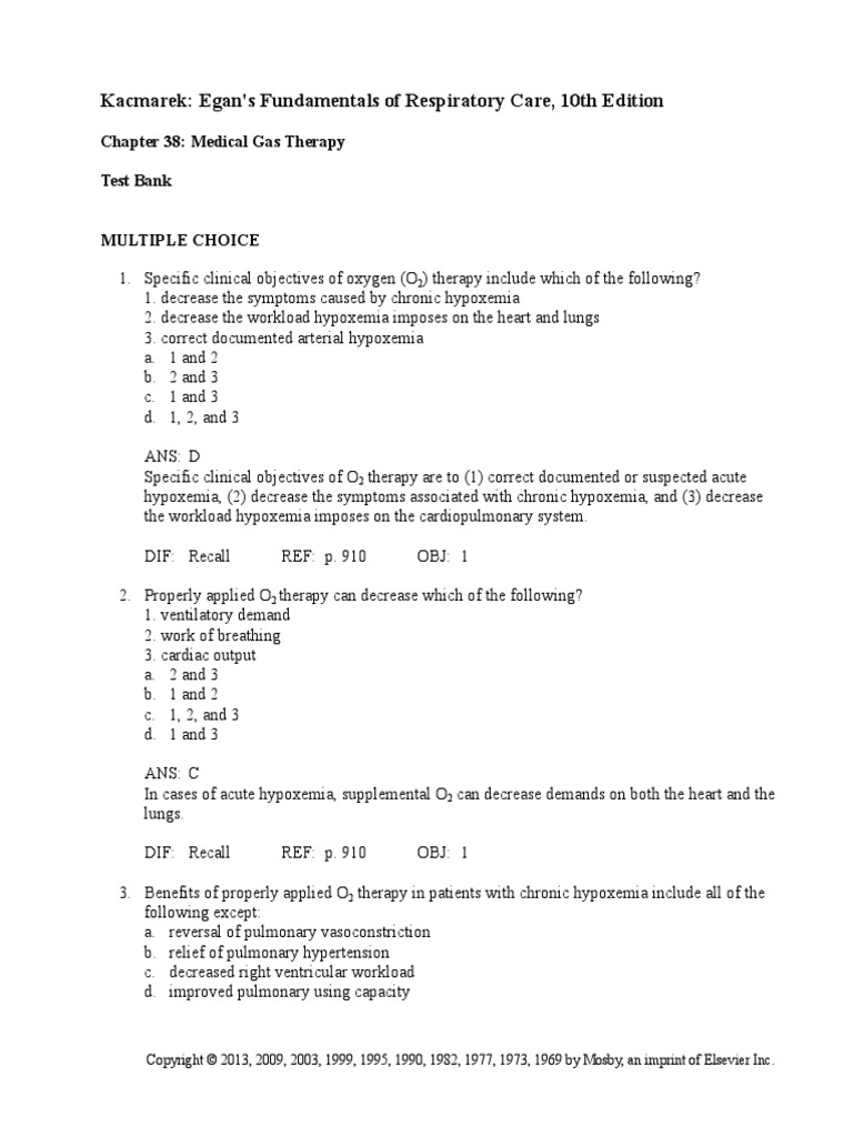 CopyOfChapter 38 Medical Gas Therapy Download Free PDF Clinical
