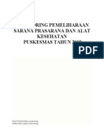 Monitoring Pemeliharaan Sarana Prasarana Dan Alat Kesehatan