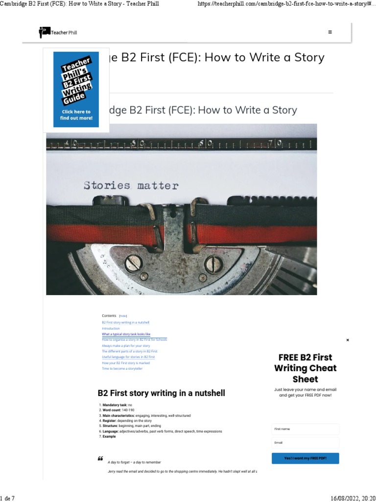 HOW TO WRITE A STORY | PDF