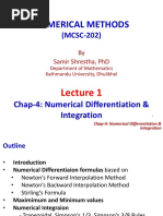 4 Numerical Differentiation Integration