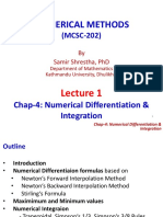 4 Numerical Differentiation Integration