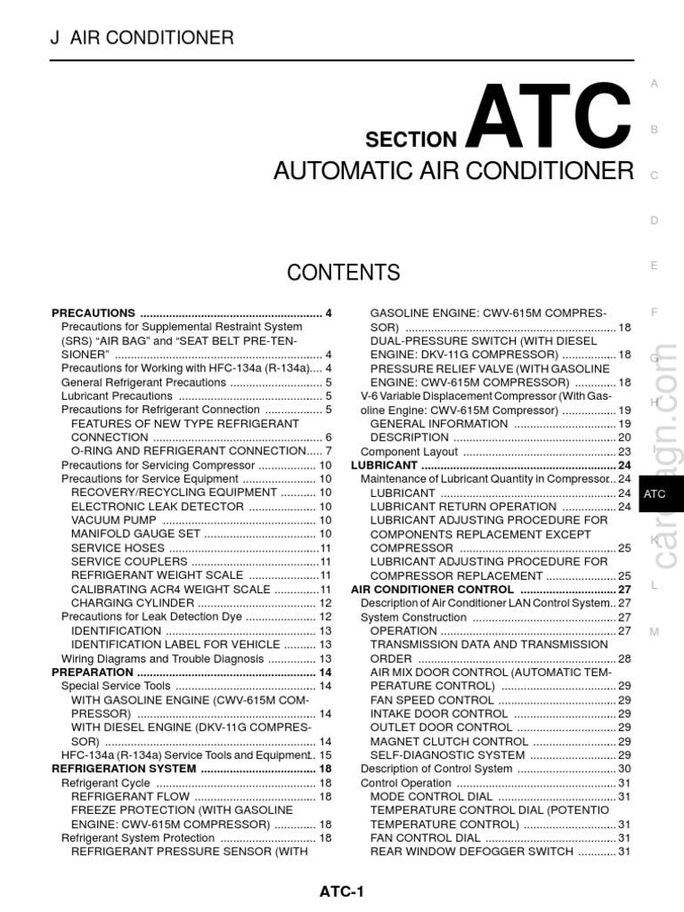 Automatic Air Conditioner Service Guide | PDF | Airbag | Air Conditioning