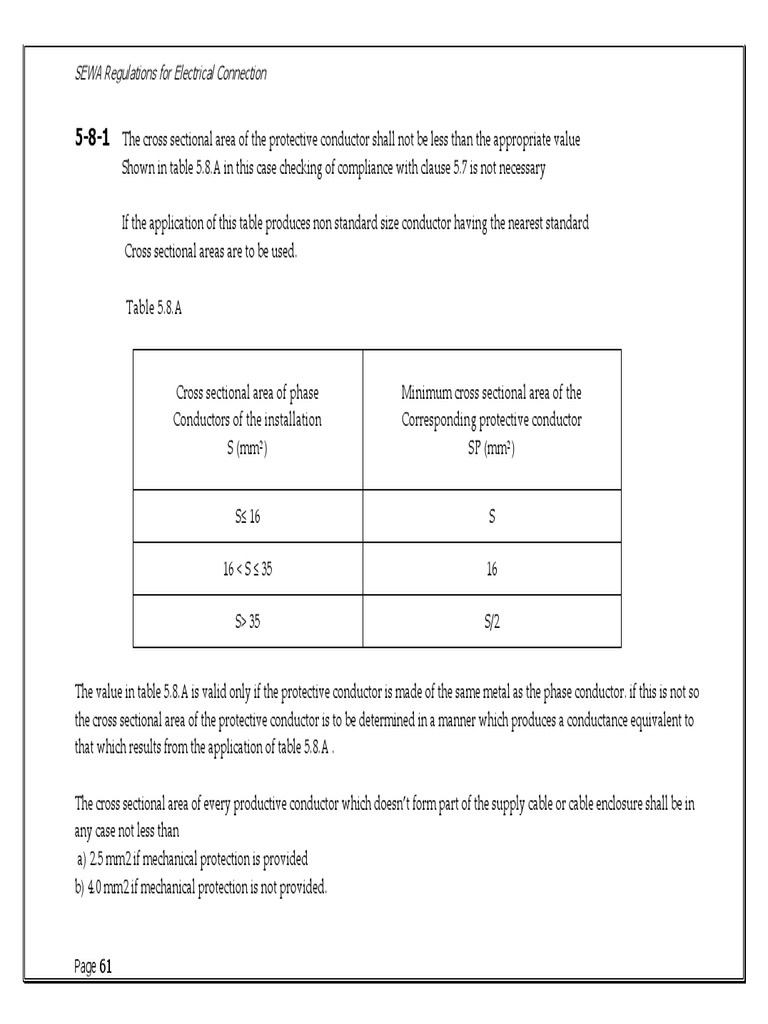 SEWA Regulations For Electrical Connection | PDF | Electrical Conductor ...