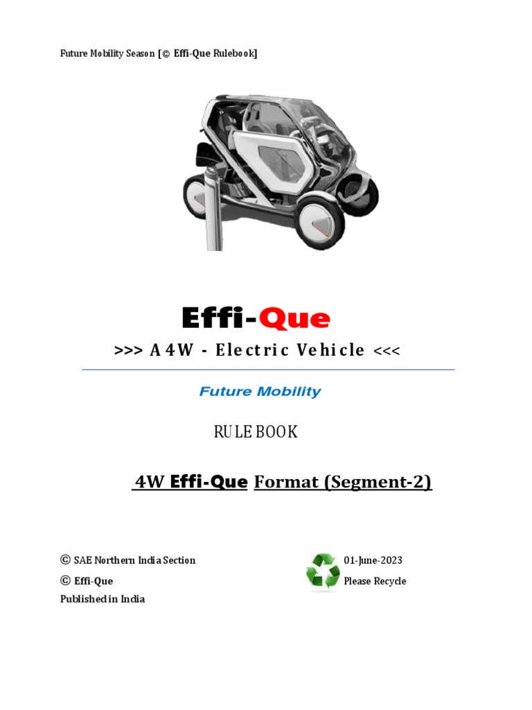 Segment2 Rulebook EffiQue PDF Seat Belt Bending