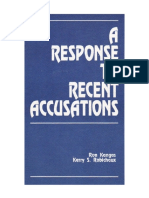 A Response To Recent Accusations (1989) by Ron Kangas and Kerry S. Robichaux