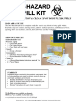 Bio-Hazard Spill Kit: For The Absorbtion & Clean Up of Body Fluid Spills