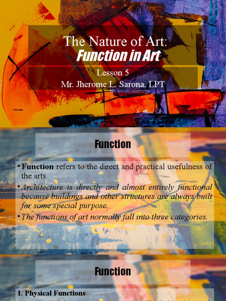 Functions of Art: Physical, Social, Personal | PDF