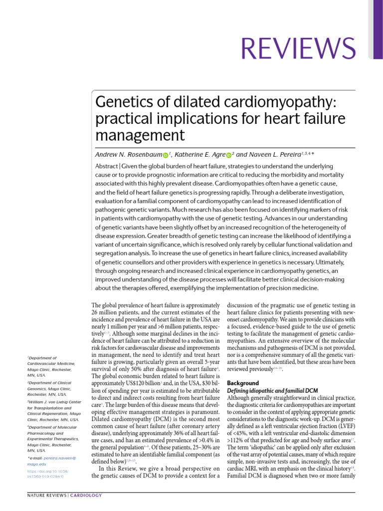 Genetics Of Dilated Cardiomyopathy – PING