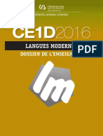 Evaluation Certificative - CE1D - Langues Modernes - 2016 - Dossier de L Enseignant Et Guide de Corr (Ressource 13295)