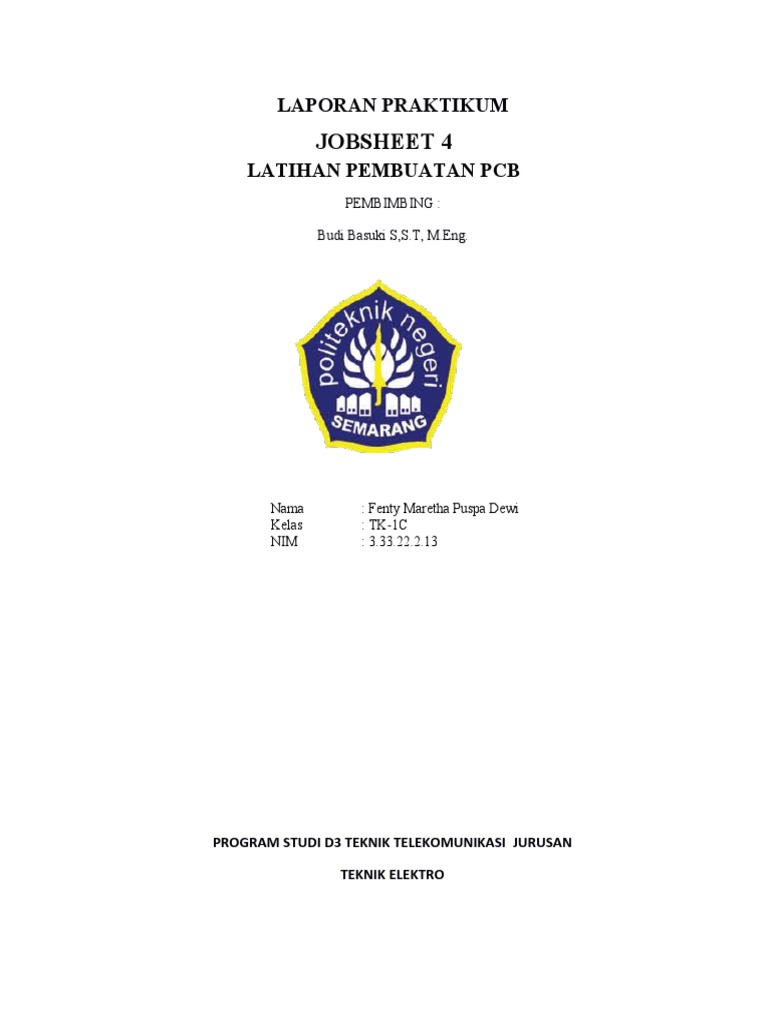 J 4 LAPRAK Pembuatan PCB | PDF