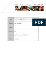 Title Teachers' Perception of Leadership in School-Based Management (SBM) Schools: A Case Study