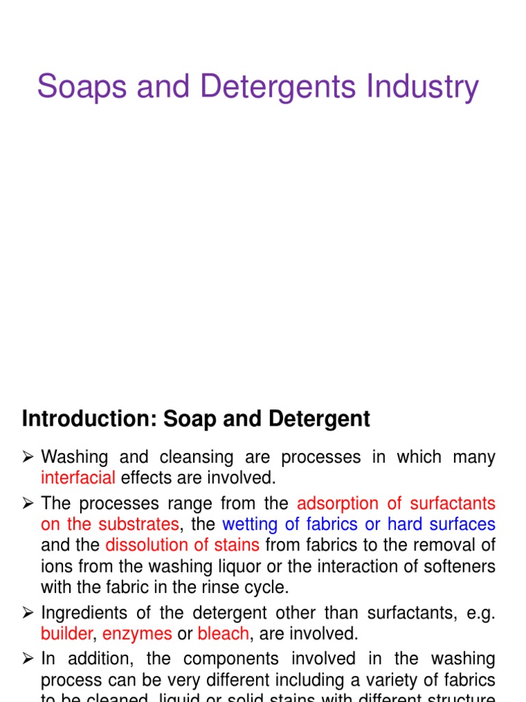 Soap and detergents PDF
