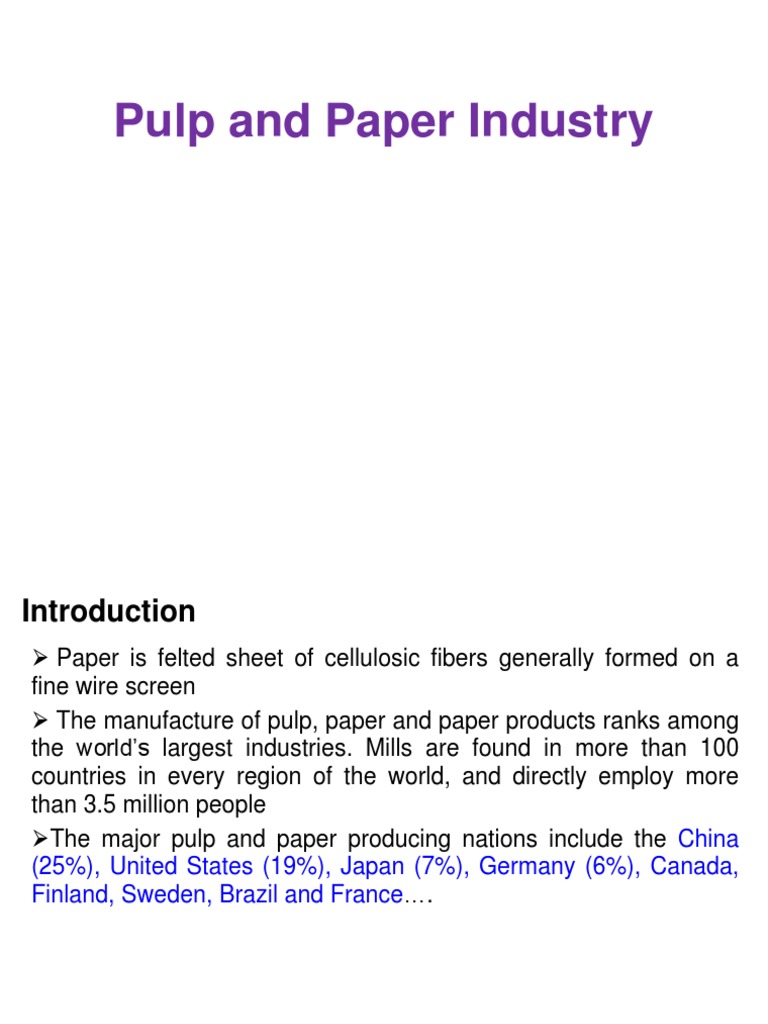Pulp and Paper Industry PDF